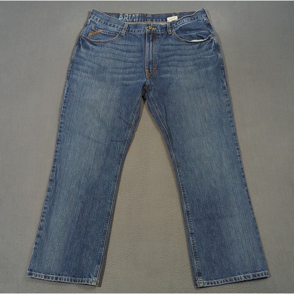 Ariat M4 Low Rise Legacy Boot Cut Jeans Men's 36x30 Blue Western Cowboy Rodeo